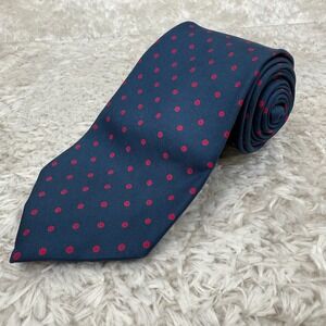 Bert Pulitzer Silk Necktie Red Polka Dot Pattern Business Career Preppy Office
